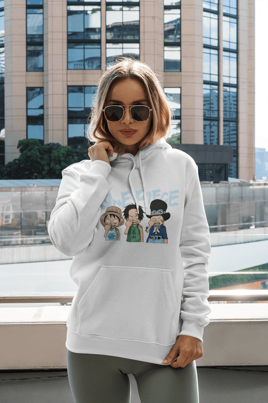 Luffy & Brothers One Piece Hoodie – Unisex Anime Merch