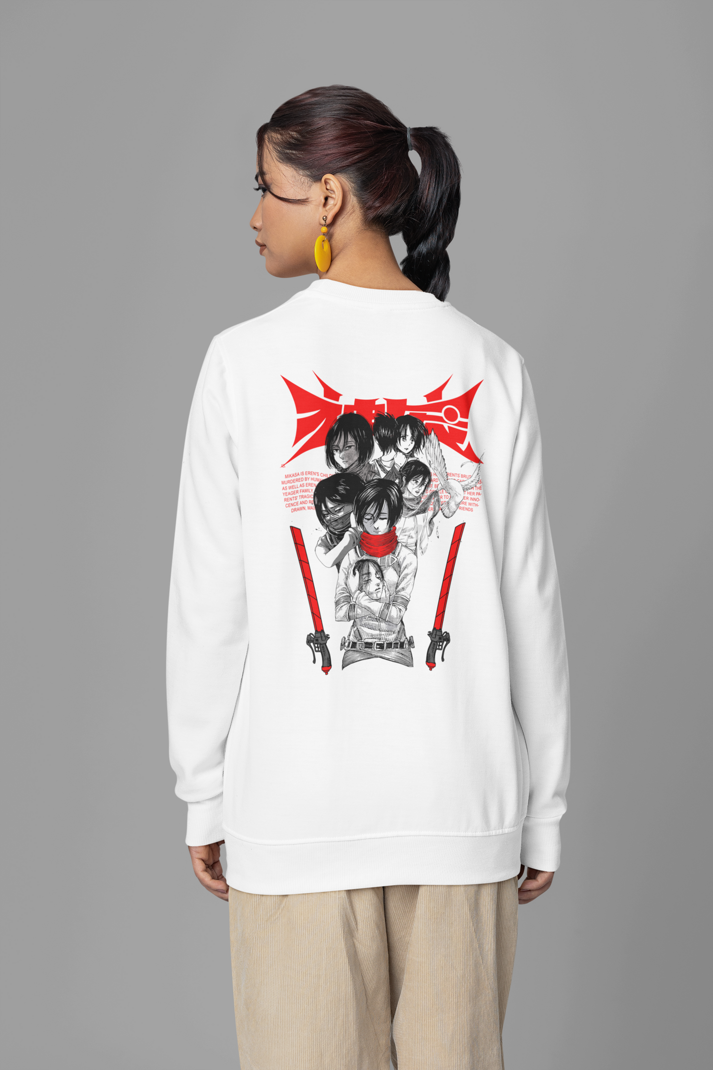 Mikasa Ackerman - Attack On Titan - Unisex Sweatshirt